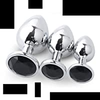 3 Piezas De Acero Inoxidable Redondo Plateado Pl-ug para Principiantes (Negro)
